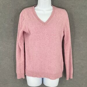 Charter Club‎ Luxury Cashmere Sweater Womens Sz S Pink V Neck